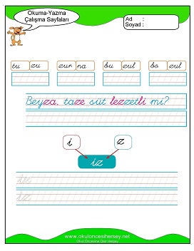 öbüşzç Grubu Çalışma Sayfaları